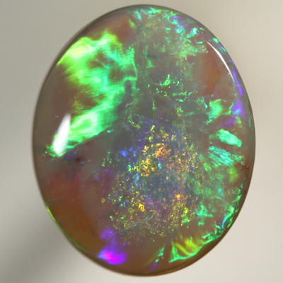 SOLID SEMI BLACK OPAL Rare Neon bright rolling flashes SEE VIDEO